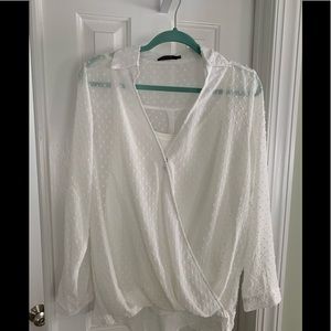 White blouse with built in cami